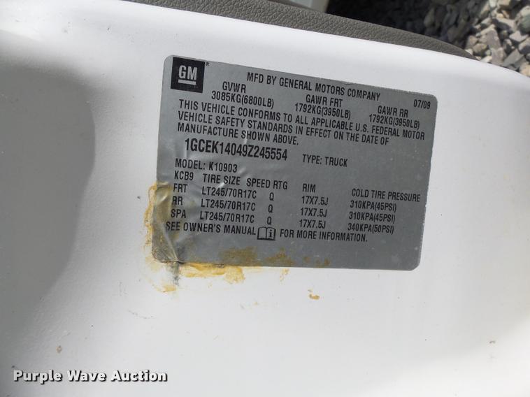 image for item K5600 2009 Chevrolet Silverado 1500 pickup truck