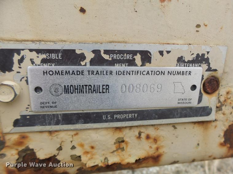 image for item K5617 1997 Shop built FMC D020E500S pressure washer trailer