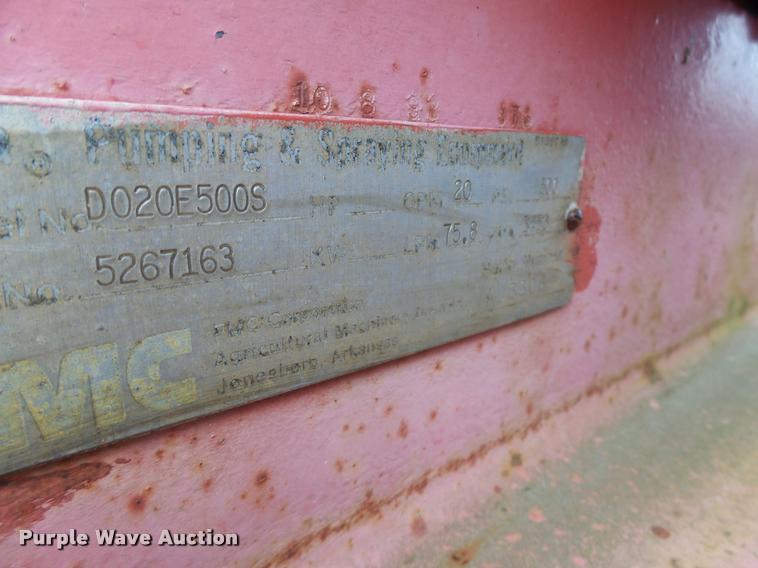 image for item K5617 1997 Shop built FMC D020E500S pressure washer trailer