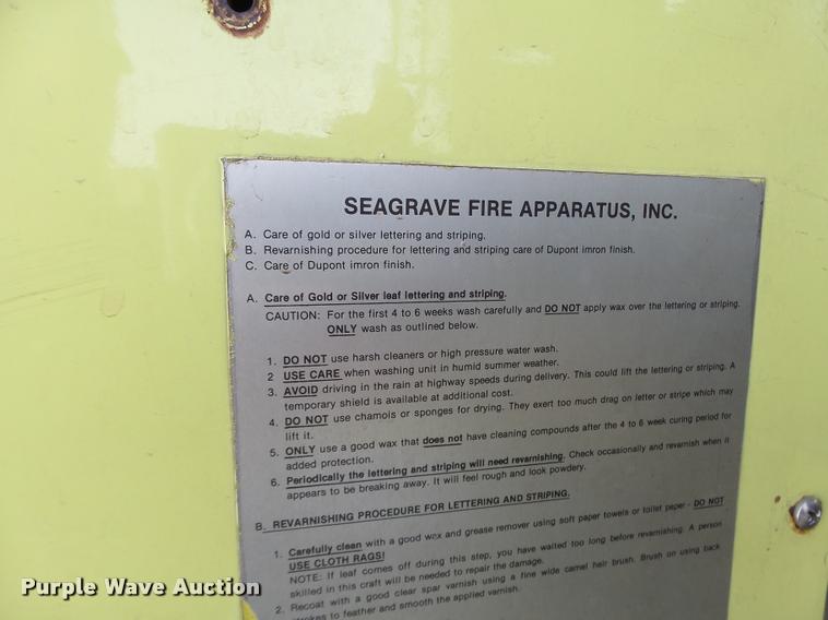 image for item K5632 1978 Seagrave fire truck