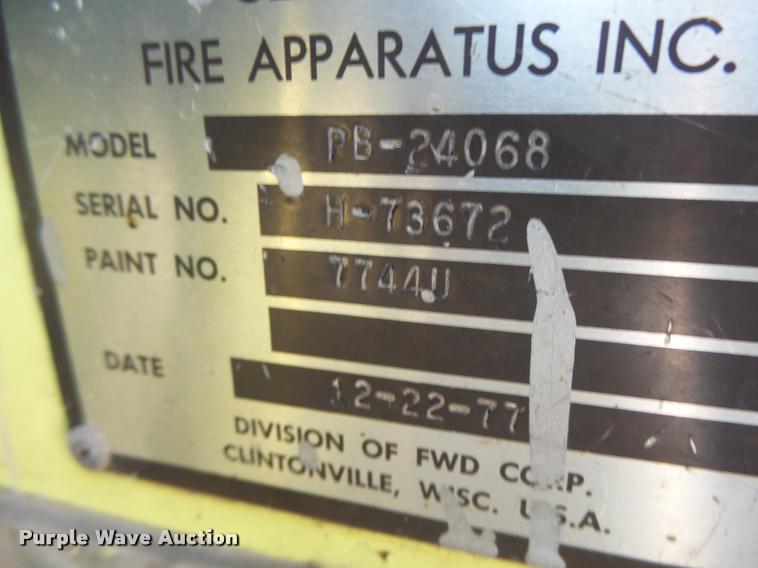 image for item K5632 1978 Seagrave fire truck