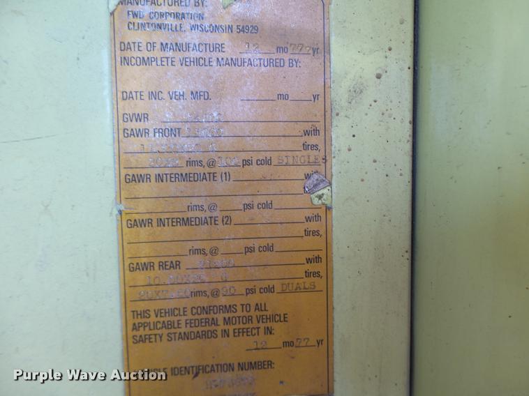 image for item K5632 1978 Seagrave fire truck