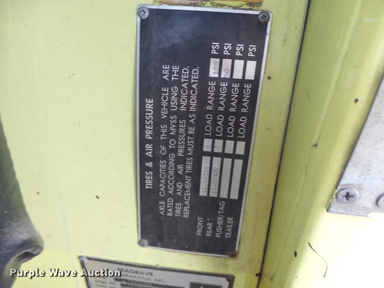 image for item K5632 1978 Seagrave fire truck