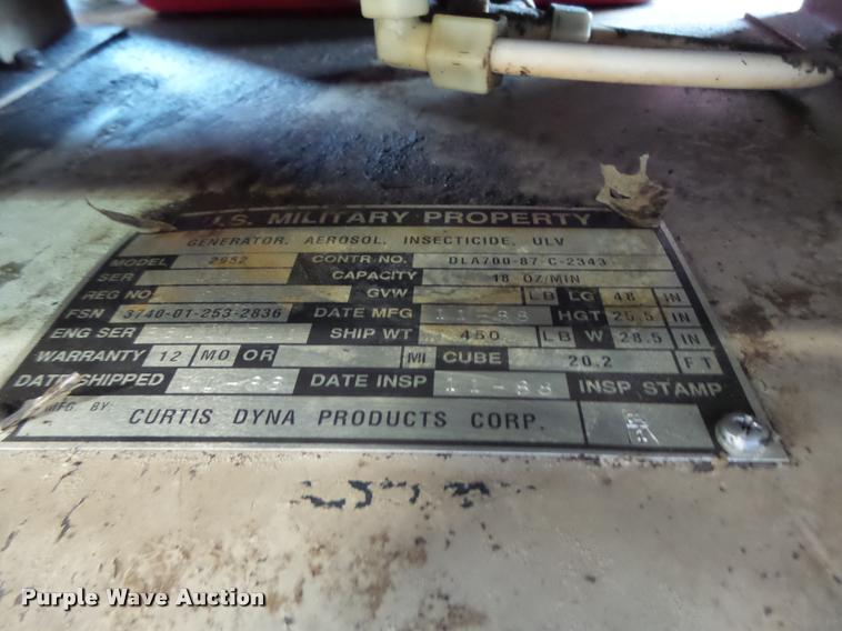 image for item K5645 1988 Curtis Dyna Z2952 mosquito fogger