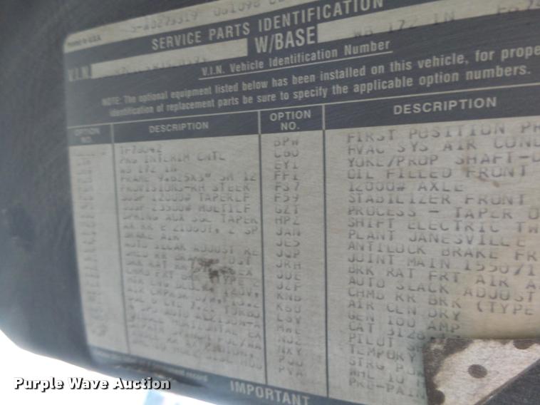 image for item K5646 1998 GMC T7500 street sweeper truck