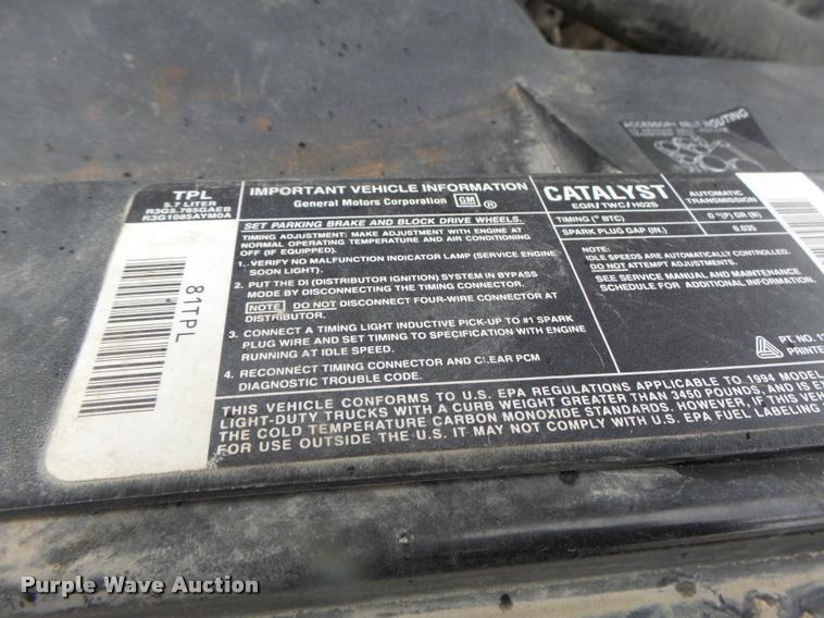 image for item K5647 1994 GMC Sierra 1500 pickup truck