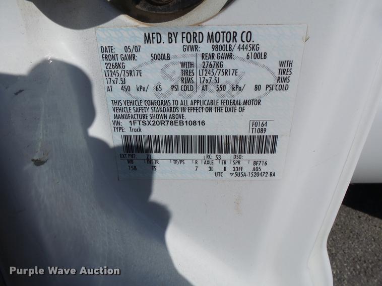 image for item K5657 2008 Ford F250 Super Duty SuperCab pickup truck