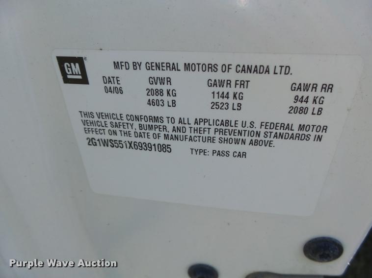 image for item K5685 2006 Chevrolet Impala Police