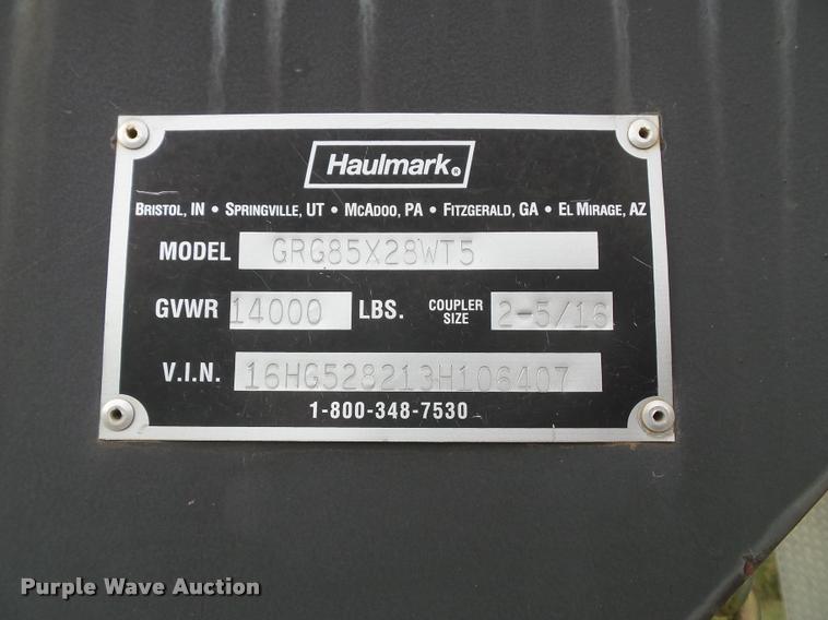 image for item K8081 2003 Haul Mark enclosed cargo trailer