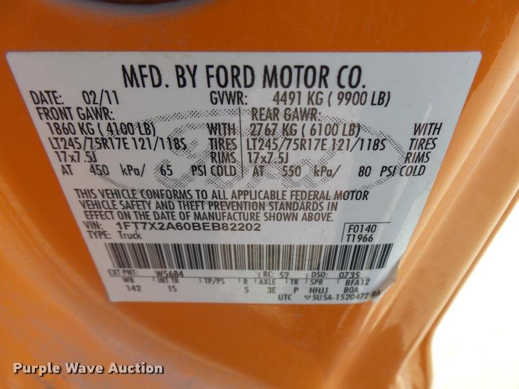 image for item L3303 2011 Ford F250 Super Duty SuperCab pickup truck