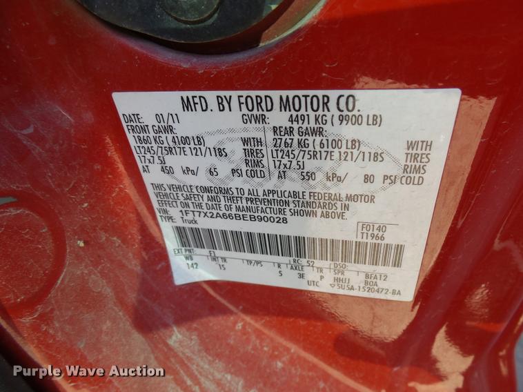 image for item L3304 2011 Ford F250 Super Duty SuperCab pickup truck