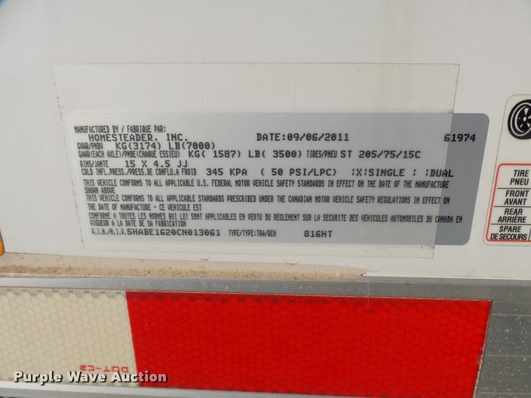 image for item L3413 2012 Homesteader Hercules enclosed cargo trailer