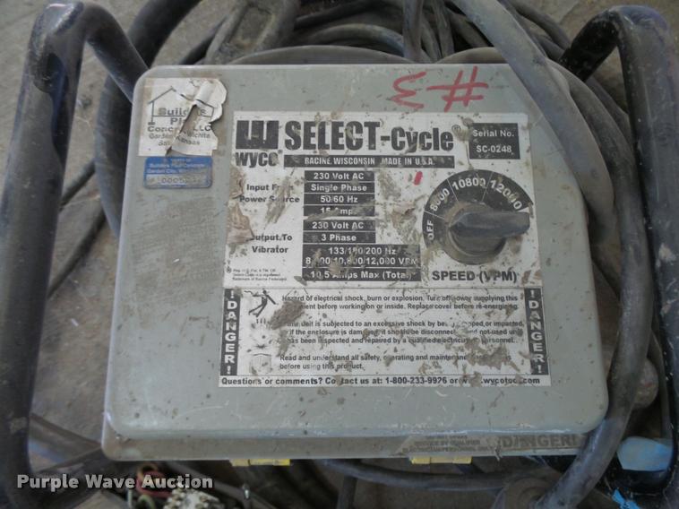 image for item L3430 (2) Wyco select cycle concrete vibrators