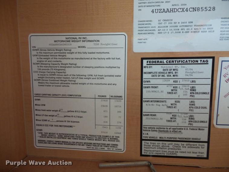 image for item L3553 2005 Tropi Cal RV