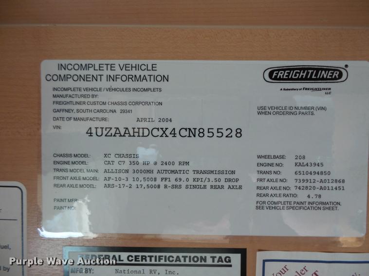 image for item L3553 2005 Tropi Cal RV