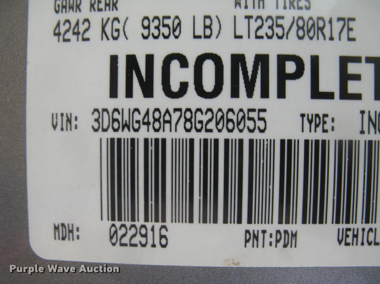 image for item L3905 2008 Dodge Ram 3500HD SLT Quad Cab flatbed pickup truck