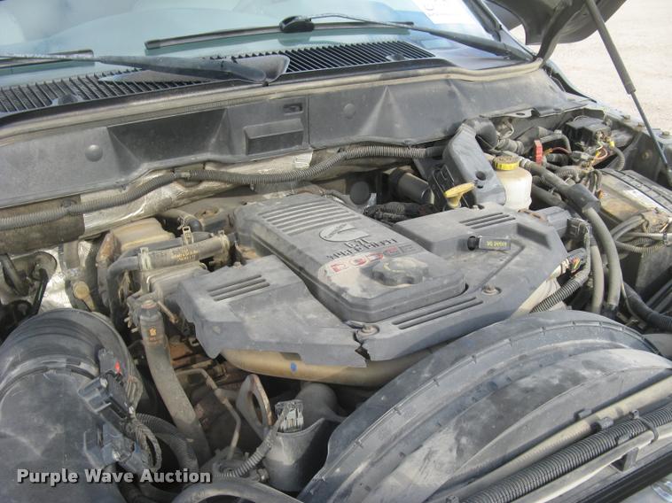 image for item L3905 2008 Dodge Ram 3500HD SLT Quad Cab flatbed pickup truck