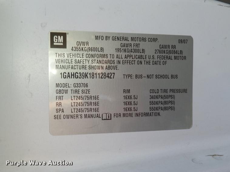 image for item L4359 2008 Chevrolet Express van