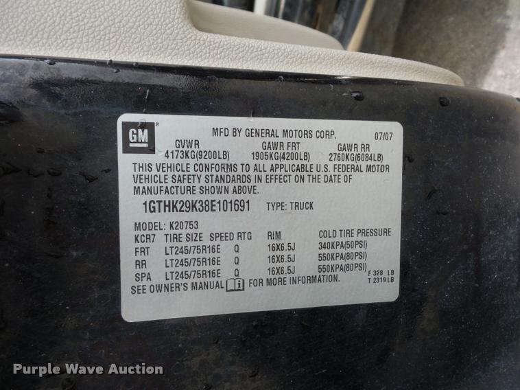 image for item L4452 2008 GMC Sierra 2500HD Ext. Cab pickup truck