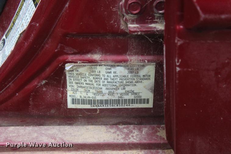 image for item L4873 2006 Nissan Maxima