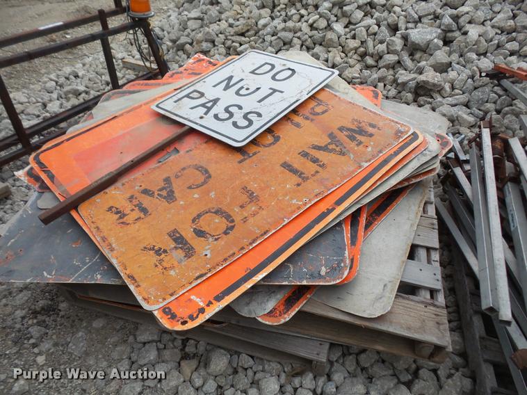 image for item BV9983 Approximately 20 sign stands and construction signs