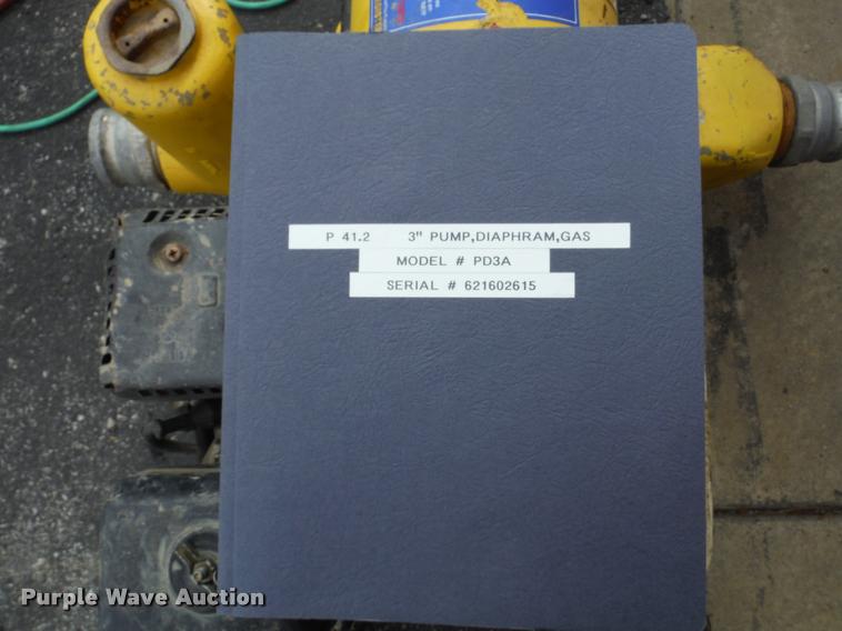 image for item CC9509 1994 Wacker PDA3 diaphram pump