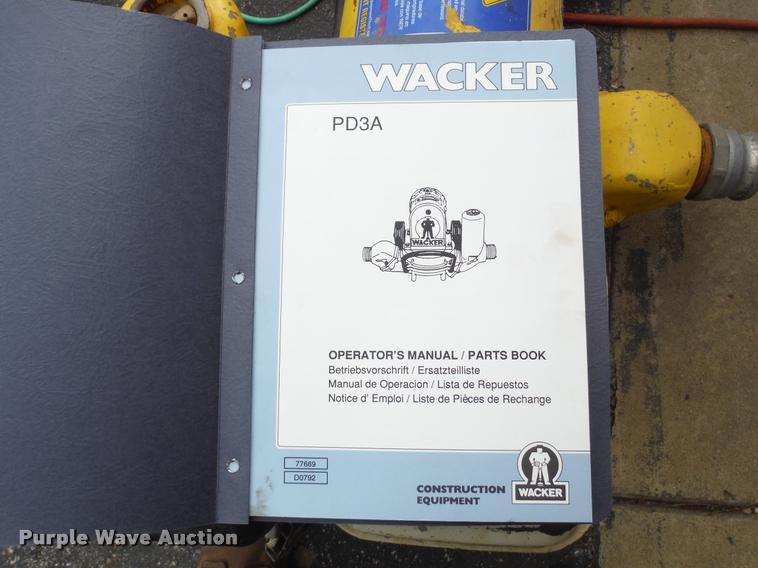 image for item CC9509 1994 Wacker PDA3 diaphram pump
