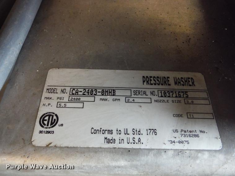 image for item CC9524 2008 Mi-T-M CA-2403-0MHB pressure washer