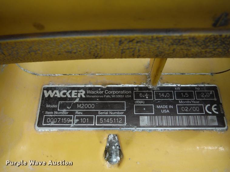 image for item CC9528 Wacker M2000 concrete vibrator