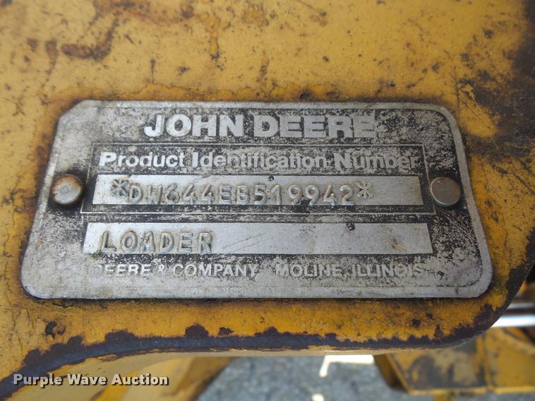 image for item DA3773 1988 John Deere 644E wheel loader