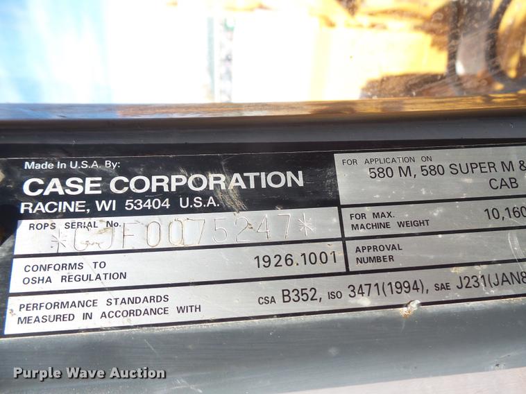 image for item DA3893 2001 Case 590 Super M backhoe