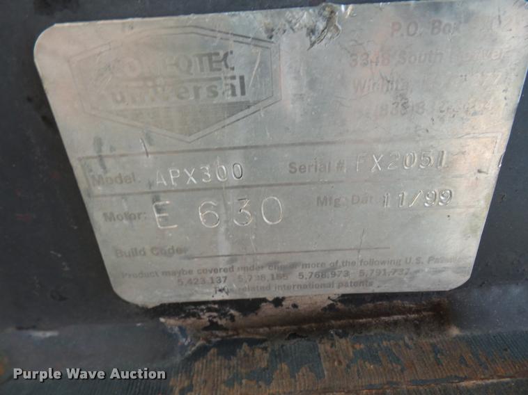 image for item DA3897 1999 Coneqtec Universal APX300 planer