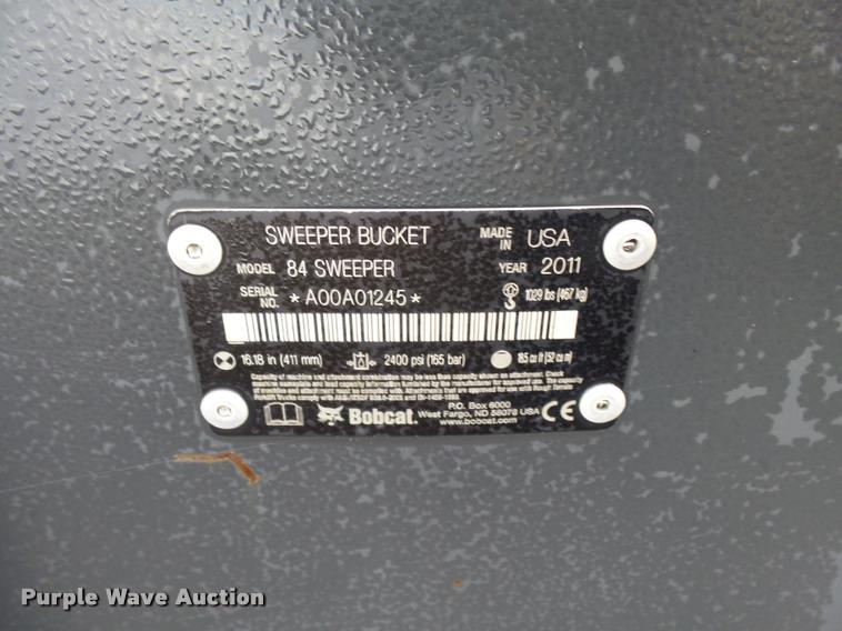image for item DA4254 2011 Bobcat Sweeper bucket