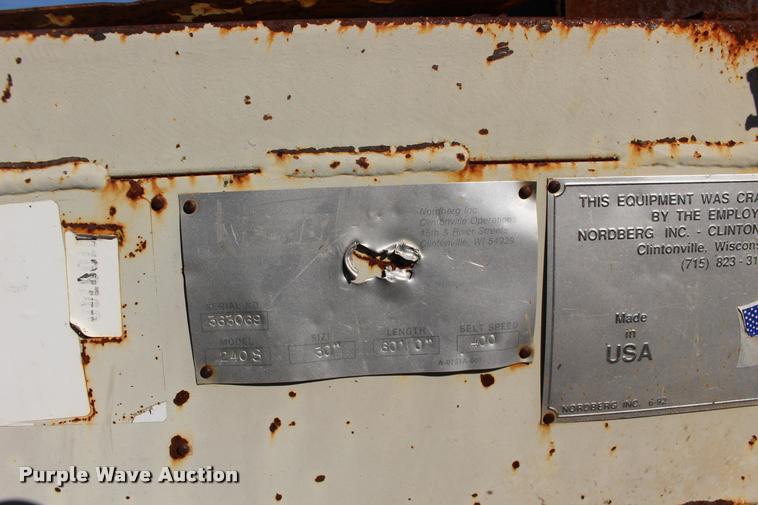 image for item DA4355 Nordberg 240S aggregate conveyor