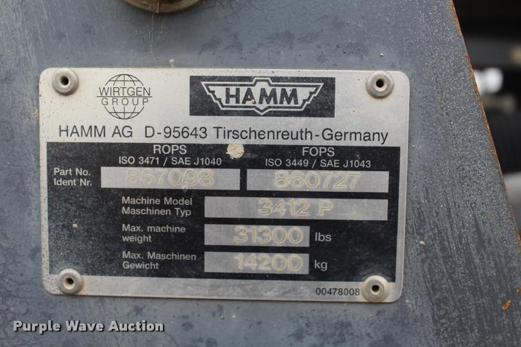 image for item DA4919 Hamm 3412P single drum roller