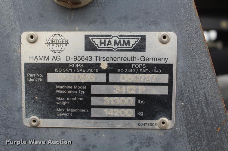 image for item DA4919 Hamm 3412P single drum roller