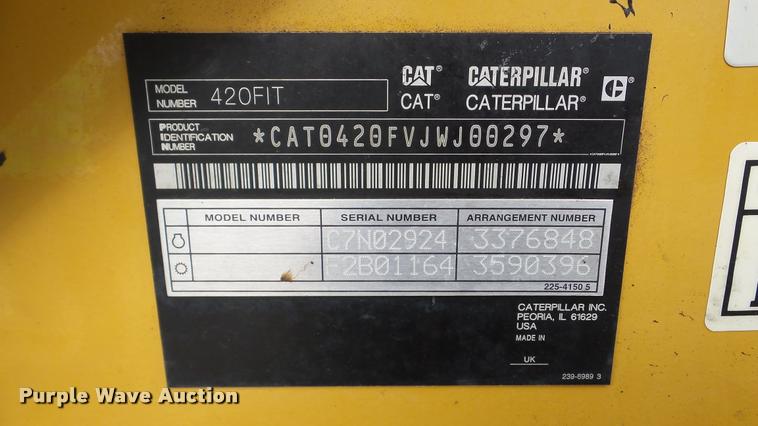 image for item DA8973 2013 Caterpillar 420F IT backhoe