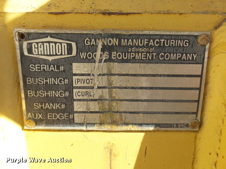 image for item DA9966 Gannon backhoe bucket