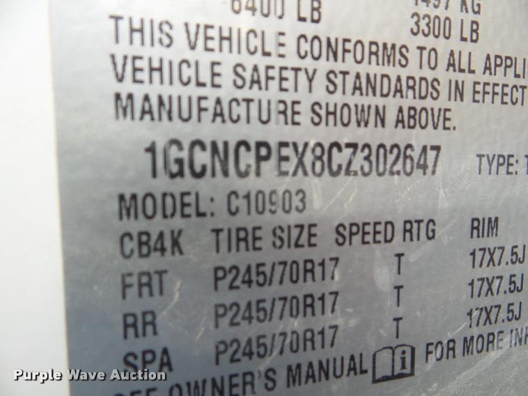 image for item DB3573 2012 Chevrolet Silverado 1500 pickup truck