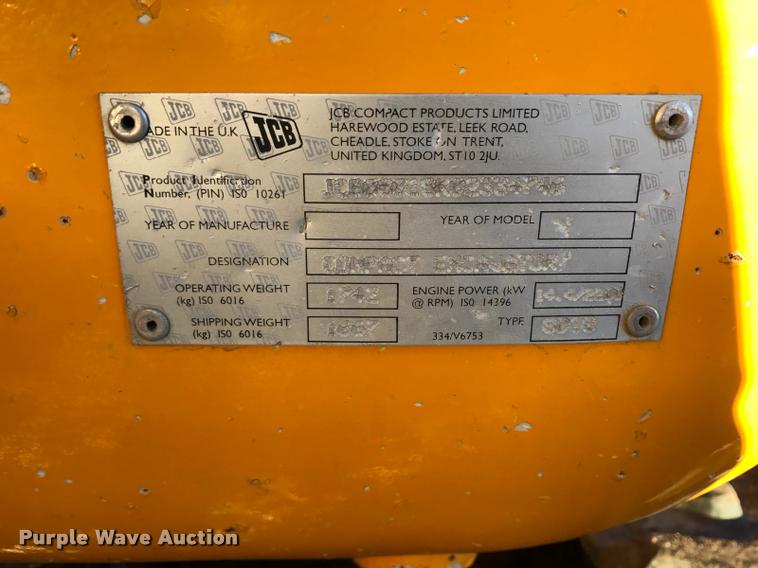 image for item F1521 2015 JCB 8018 CTS compact excavator