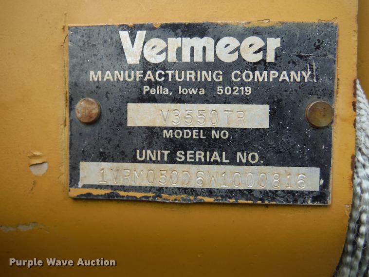 image for item K7712 1998 Vermeer V3550A trencher