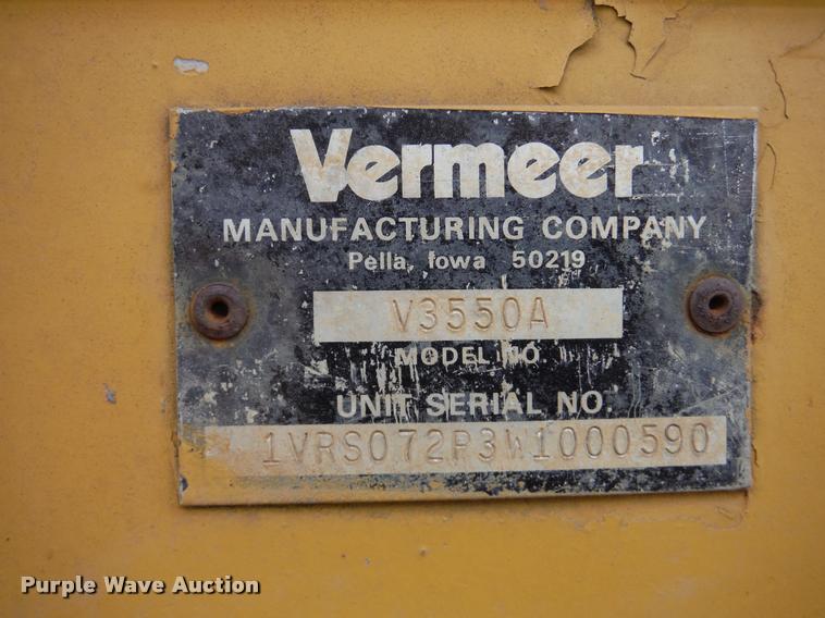 image for item K7712 1998 Vermeer V3550A trencher