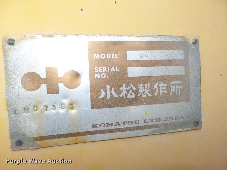 image for item L4113 Komatsu WA500-1 wheel loader
