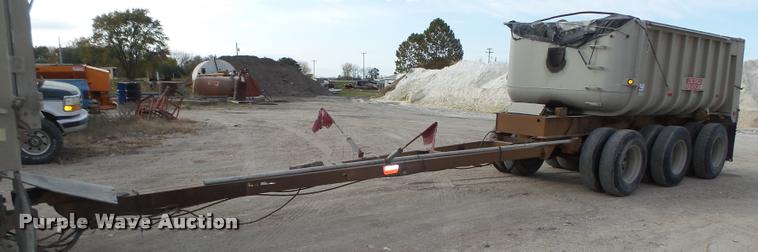 image for item L4119 1990 Fruehauf aluminum end dump pup trailer