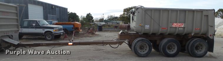 image for item L4119 1990 Fruehauf aluminum end dump pup trailer