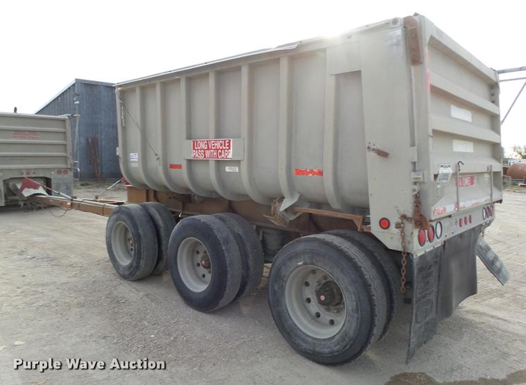 image for item L4119 1990 Fruehauf aluminum end dump pup trailer