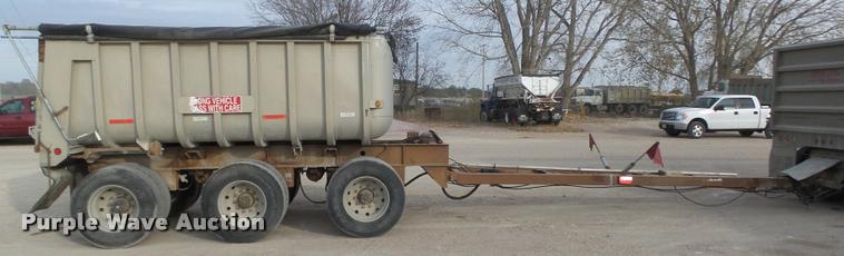 image for item L4119 1990 Fruehauf aluminum end dump pup trailer