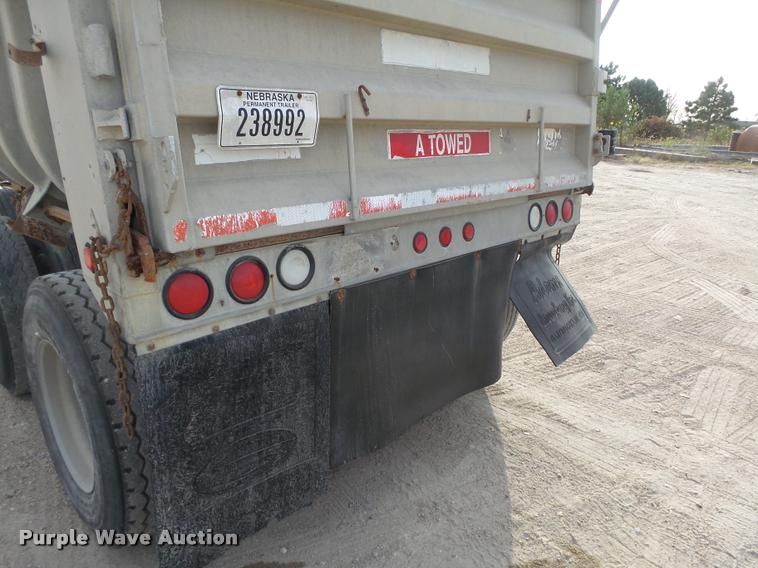 image for item L4119 1990 Fruehauf aluminum end dump pup trailer