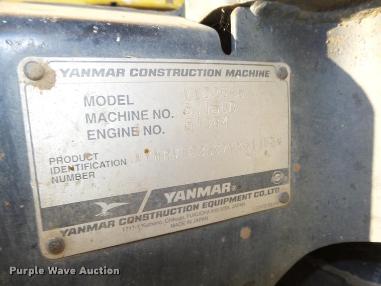 image for item L4121 2007 Yanmar VI035-5 mini excavator