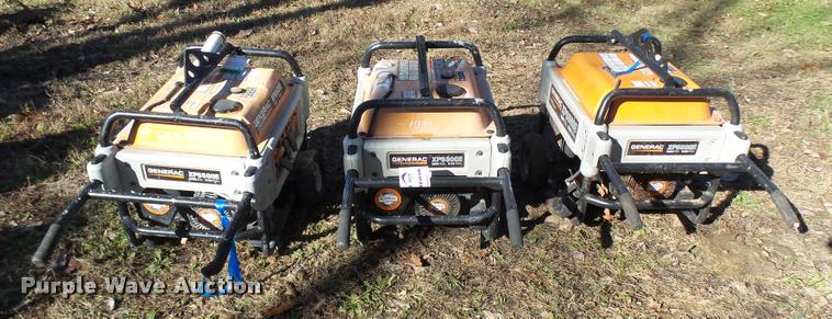 image for item L7178 (3) Generac XP6500E generators